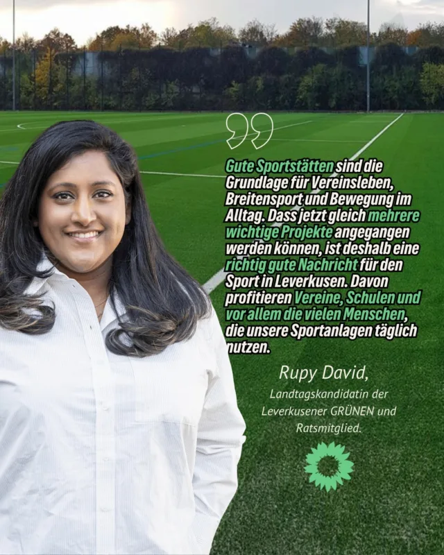🏟️ 23 Millionen Euro für Leverkusens Sport!

Gute Sportstätten sind mehr als nur Plätze und Hallen: Sie sind Treffpunkte, Trainingsorte und ein wichtiger Teil des Vereinslebens in unserer Stadt. 💚

Mit rund 23 Millionen Euro können jetzt gleich mehrere wichtige Projekte in Leverkusen vorangebracht werden – darunter die Sportplätze in Rheindorf und am Birkenberg, ein neues Umkleidegebäude in Quettingen, Maßnahmen am CaLevornia, an der Skateanlage am Forum und der Ostermann-Arena sowie der geplante Ersatzneubau des Hallenbads Bergisch Neukirchen.

Die zusätzlichen Spielräume entstehen durch das NRW-Infrastrukturgesetz. Für uns ist klar: Dieses Geld muss dort ankommen, wo es vor Ort einen echten Unterschied macht – bei den Vereinen, den Schulen und den vielen Menschen, die unsere Sportstätten jeden Tag nutzen.

Eine richtig gute Nachricht für den Sport in Leverkusen. 💪💚