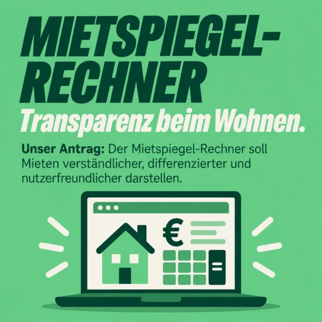 Mehr Klarheit beim Mietspiegel-Rechner

Wir wollen, dass der Mietspiegel-Rechner der Stadt Leverkusen für Nutzer*innen noch verständlicher und hilfreicher wird.

Dazu sollen Wohnlage und Ausstattung differenzierter berücksichtigt, Ergebnisse nachvollziehbarer dargestellt und die Nutzerführung verbessert werden. Gleichzeitig möchten wir dafür sorgen, dass das Angebot bekannter wird und mehr Menschen davon profitieren können.

Unser Ziel: ein digitaler Mietspiegel-Rechner, der Orientierung schafft und im Alltag wirklich weiterhilft.