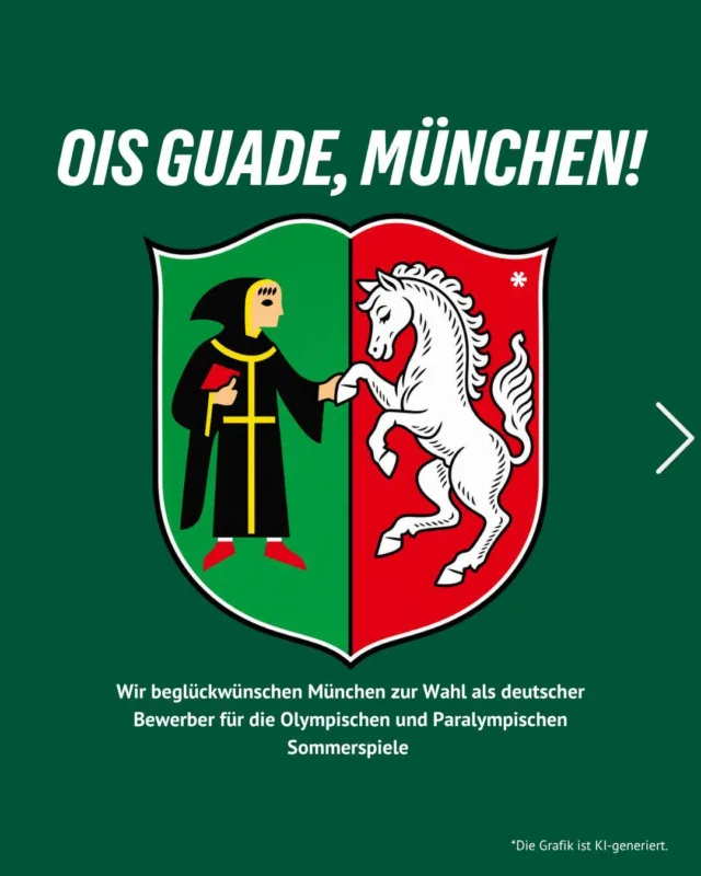 Fair Play gilt auch nach der Entscheidung. 🤝💚

Natürlich hätten wir uns gefreut, wenn KölnRheinRuhr für Deutschland ins internationale Olympia-Rennen gegangen wäre. Umso mehr danken wir allen, die in Leverkusen und der gesamten Region mit enorm viel Einsatz an der Bewerbung gearbeitet haben.

Der DOSB hat sich nun für München entschieden. Dazu gratulieren wir herzlich – ois Guade, München! 🥨

Und jetzt: viel Erfolg für den weiteren Weg im internationalen Bewerbungsverfahren. 🇩🇪🔥