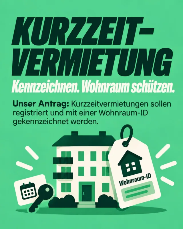 Kurzzeitvermietung klar kennzeichnen – Wohnraum transparent schützen.

Mit unserem Antrag wollen wir dafür sorgen, dass Kurzzeitvermietungen in Leverkusen künftig registriert und eindeutig über eine Wohnraum-ID gekennzeichnet werden. Das schafft Transparenz darüber, wo Wohnungen nur gelegentlich und wo sie dauerhaft touristisch vermietet werden.

Unser Vorschlag: Gelegenheitsvermietungen bis zu 90 Tagen im Jahr sollen unkompliziert möglich bleiben. Wer darüber hinaus dauerhaft kurzzeitig vermieten will, soll dafür eine Gebühr zahlen. Hintergrund ist der Schutz regulären Wohnraums – ohne gelegentliche Vermietungen unnötig zu erschweren.

Das NRW-Wohnraumstärkungsgesetz sieht für Kommunen mit Zweckentfremdungssatzung bereits eine Wohnraum-ID und eine 90-Tage-Grenze für Kurzzeitvermietungen vor; darüber hinaus kann eine Genehmigung erforderlich werden.

Unser Ziel: klare Regeln, mehr Transparenz und ein besserer Überblick über Kurzzeitvermietungen in Leverkusen.